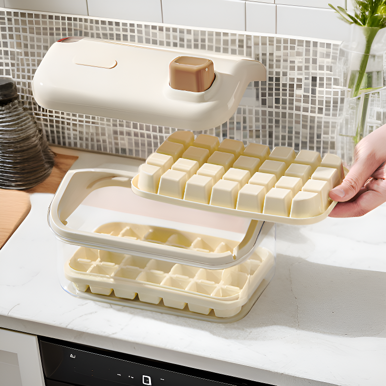 小分け製氷機、氷がくっつかない、家庭用冷たい飲み物作りに