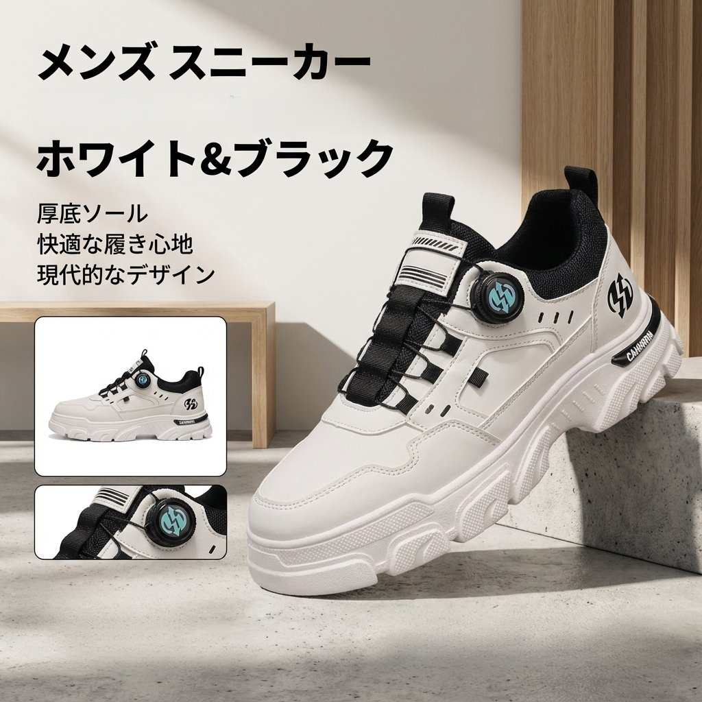 メンズ厚底スニーカー