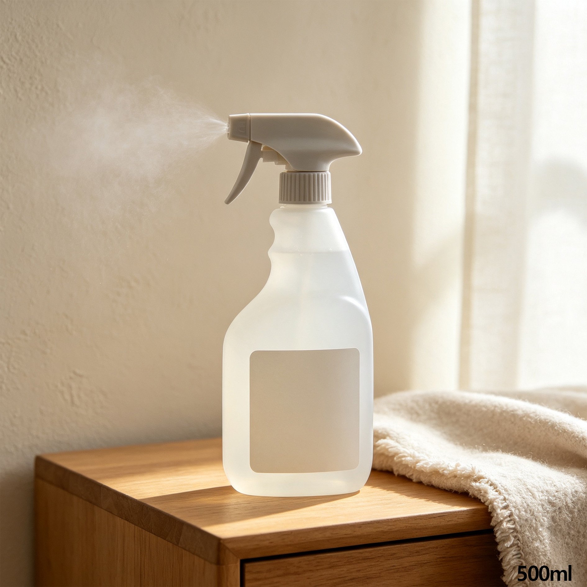 Anti-mite and antibacterial spray two bottles packaging