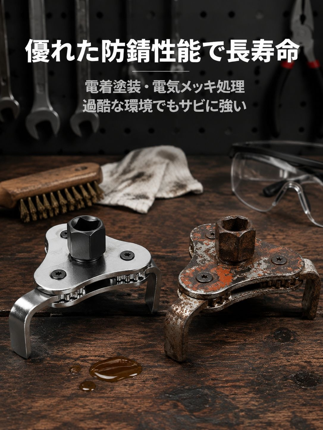 耐久性に優れたオイルフィルターレンチ