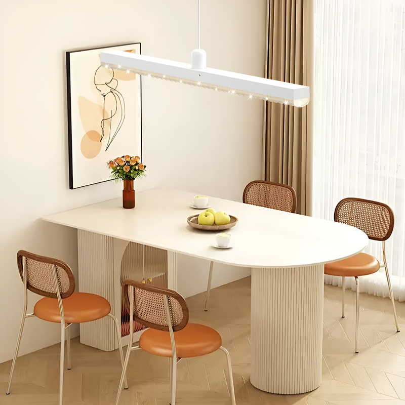 Ultra Bright Energy-saving Lamp Long Crystal Chandelier with Screw Base