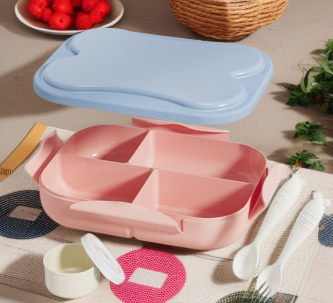 실용적인 띄엄띄엄 덮개 도시락 사용 장면