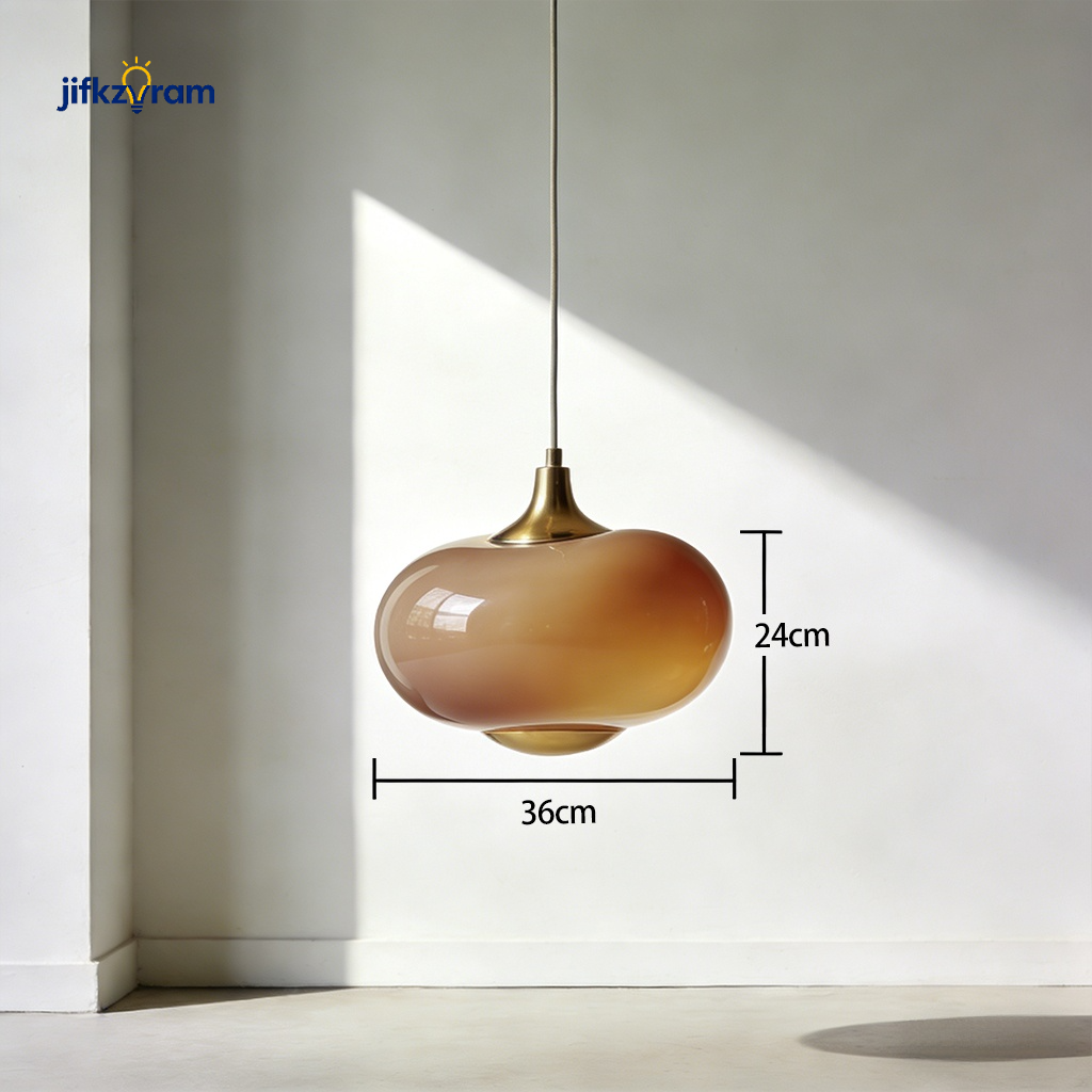 Vista cercana de la lámpara colgante Magic Bean