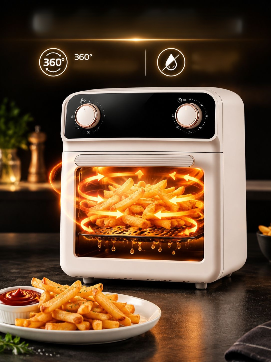 Große elektrische Fritteuse mit Mehrfachfunktion
