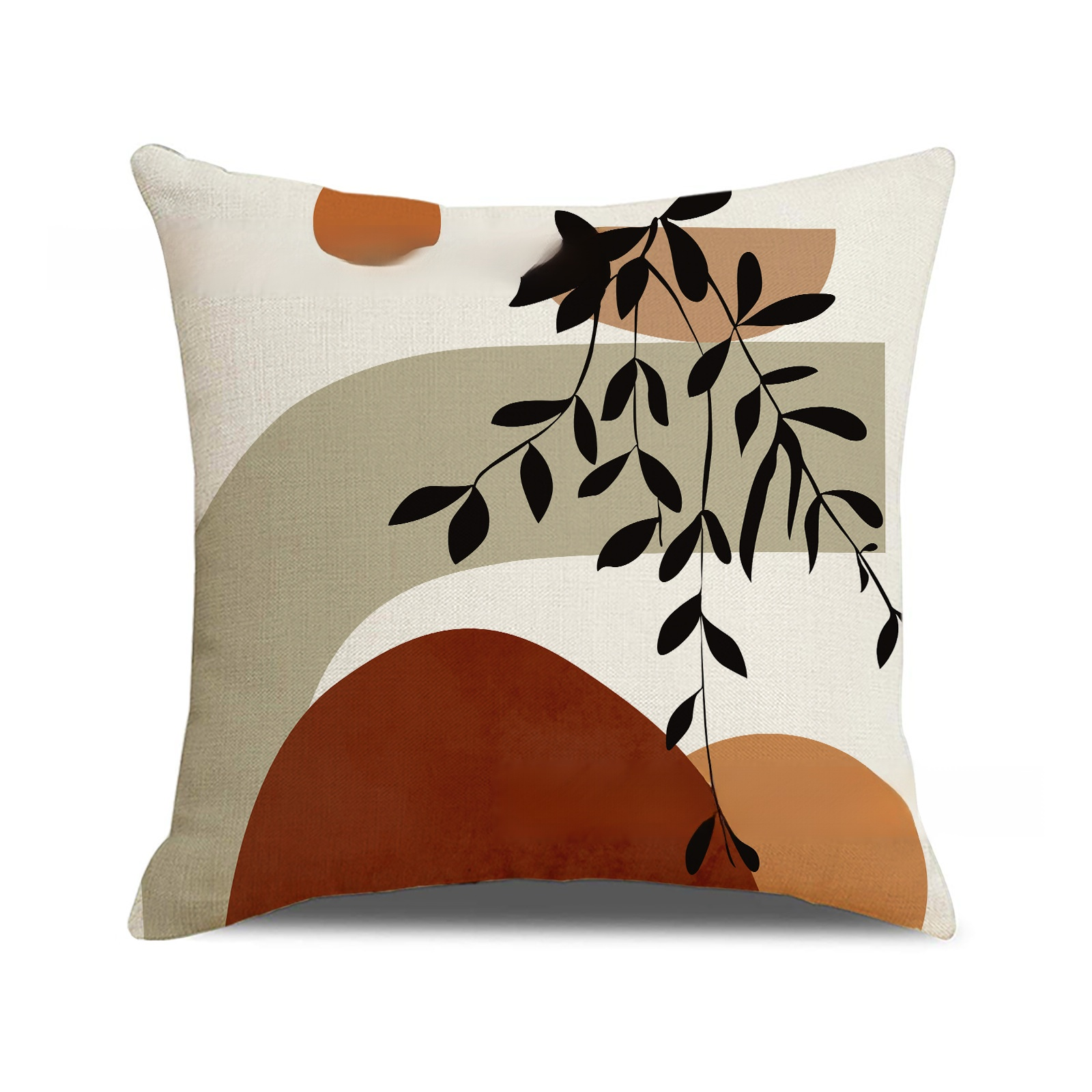Olive leaf sunset linen pillowcase