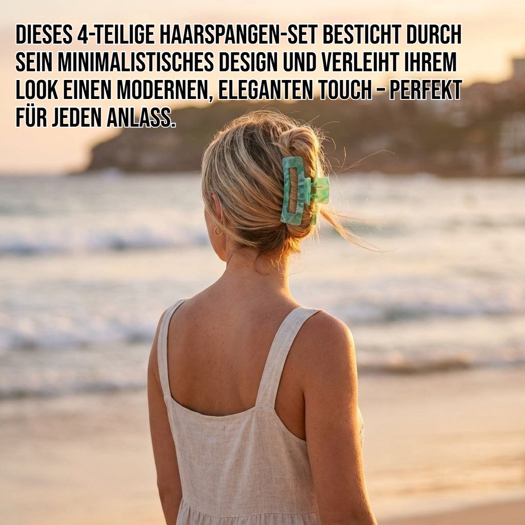 4-teiliges minimalistisches Haarspangen-Set