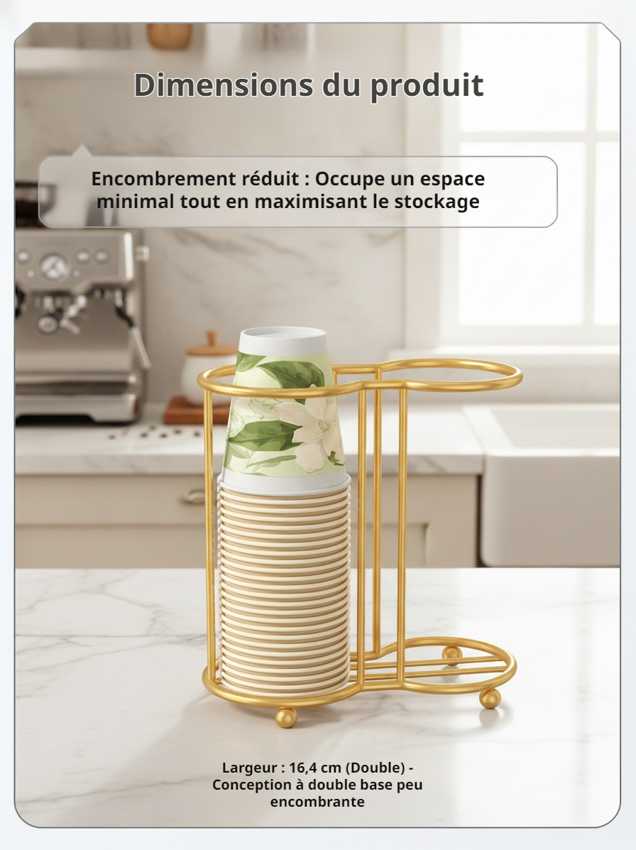 Support de rangement gain de place pour gobelets