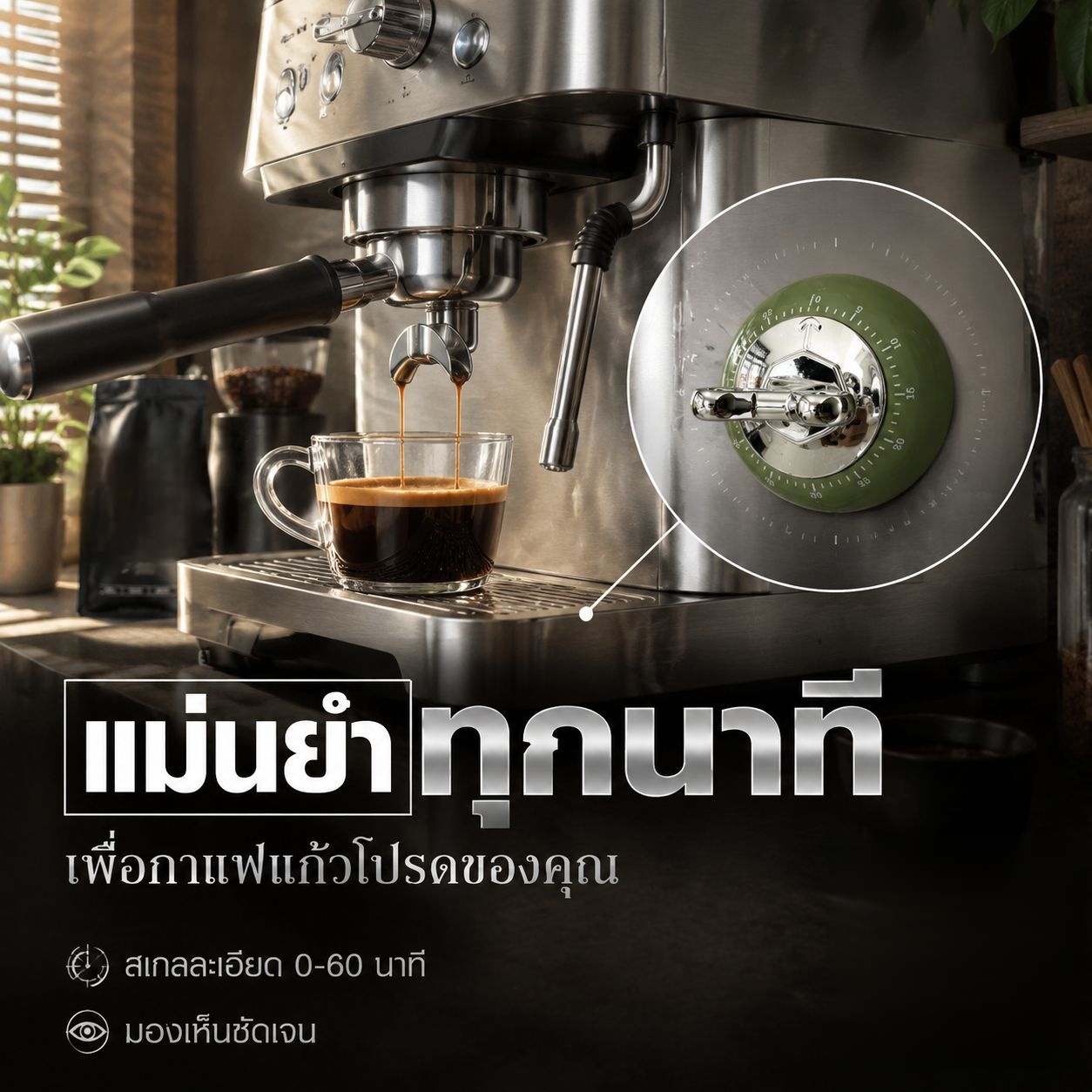 นาฬิกาจับเวลาในครัวแบบแม่เหล็ก นาฬิกาจับเวลาแบบกลไก สำหรับทำอาหาร