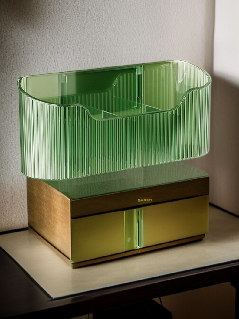 Estante decorativo para paraguas en oficina