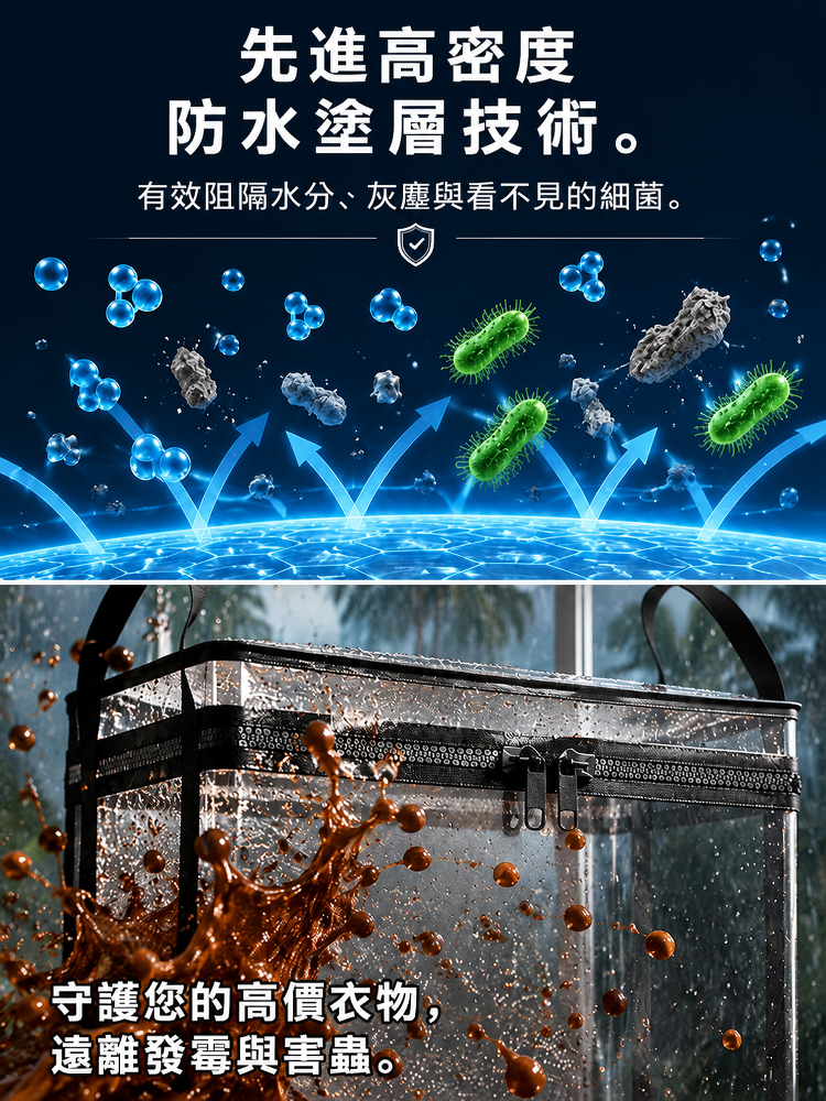 透明大容量防水防潮衣物收納袋