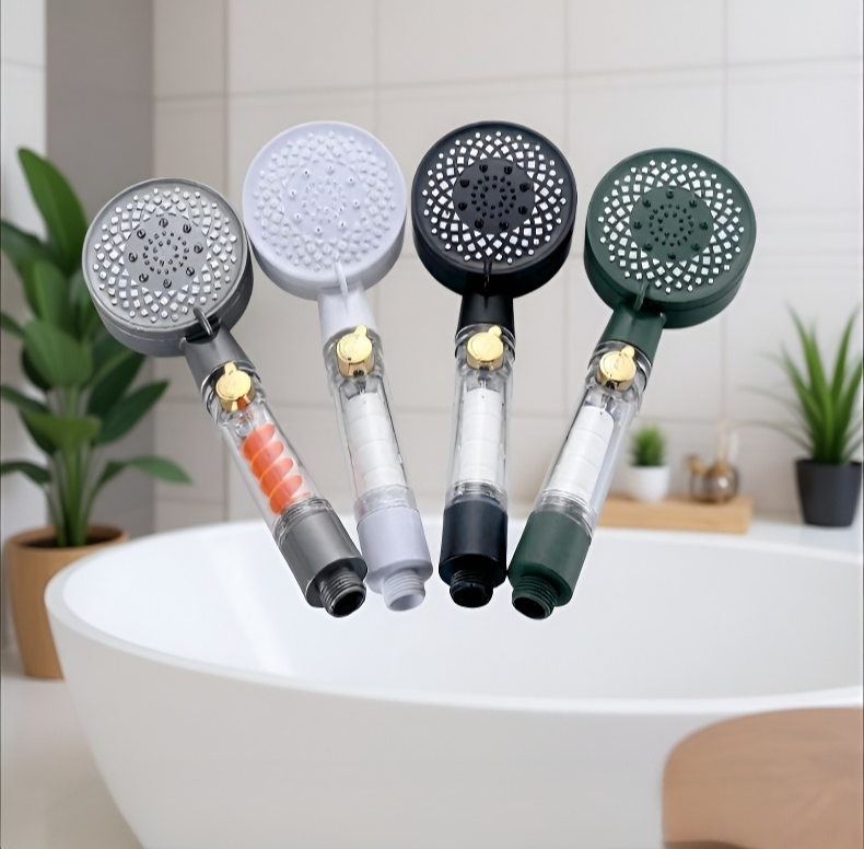 水圧アップ機能搭載シャワーヘッドの水流比較画像