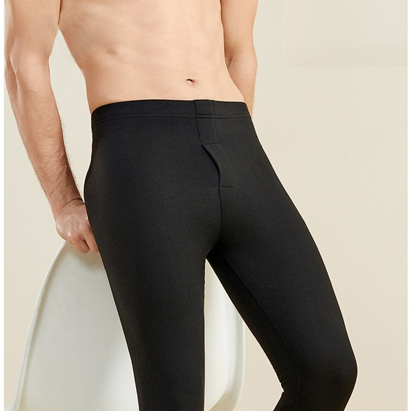 남성용 방한 두꺼운 데롱 항균 얇은 솜 보온 바지