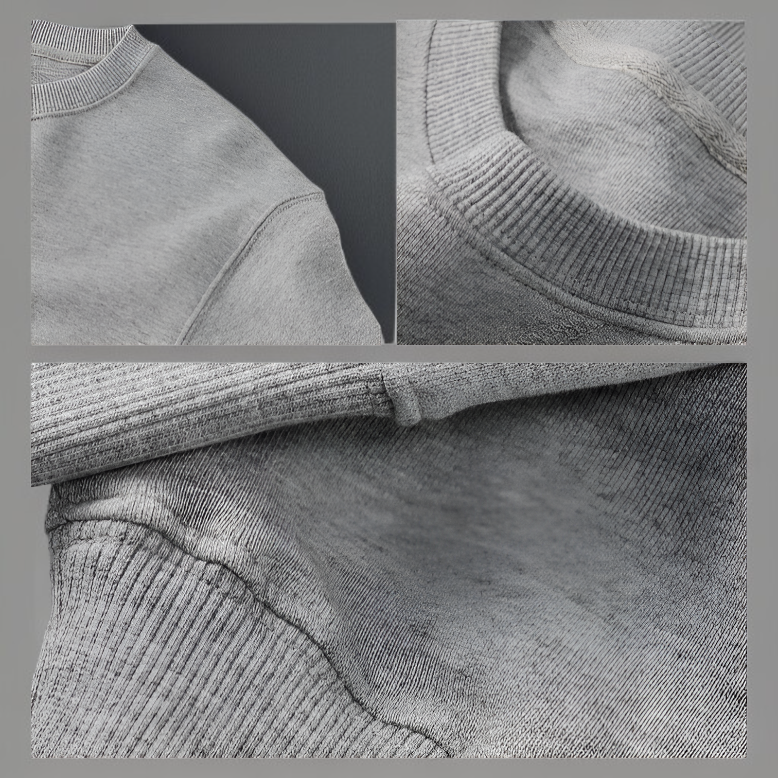 100% 면 크루넥 긴팔 티셔츠