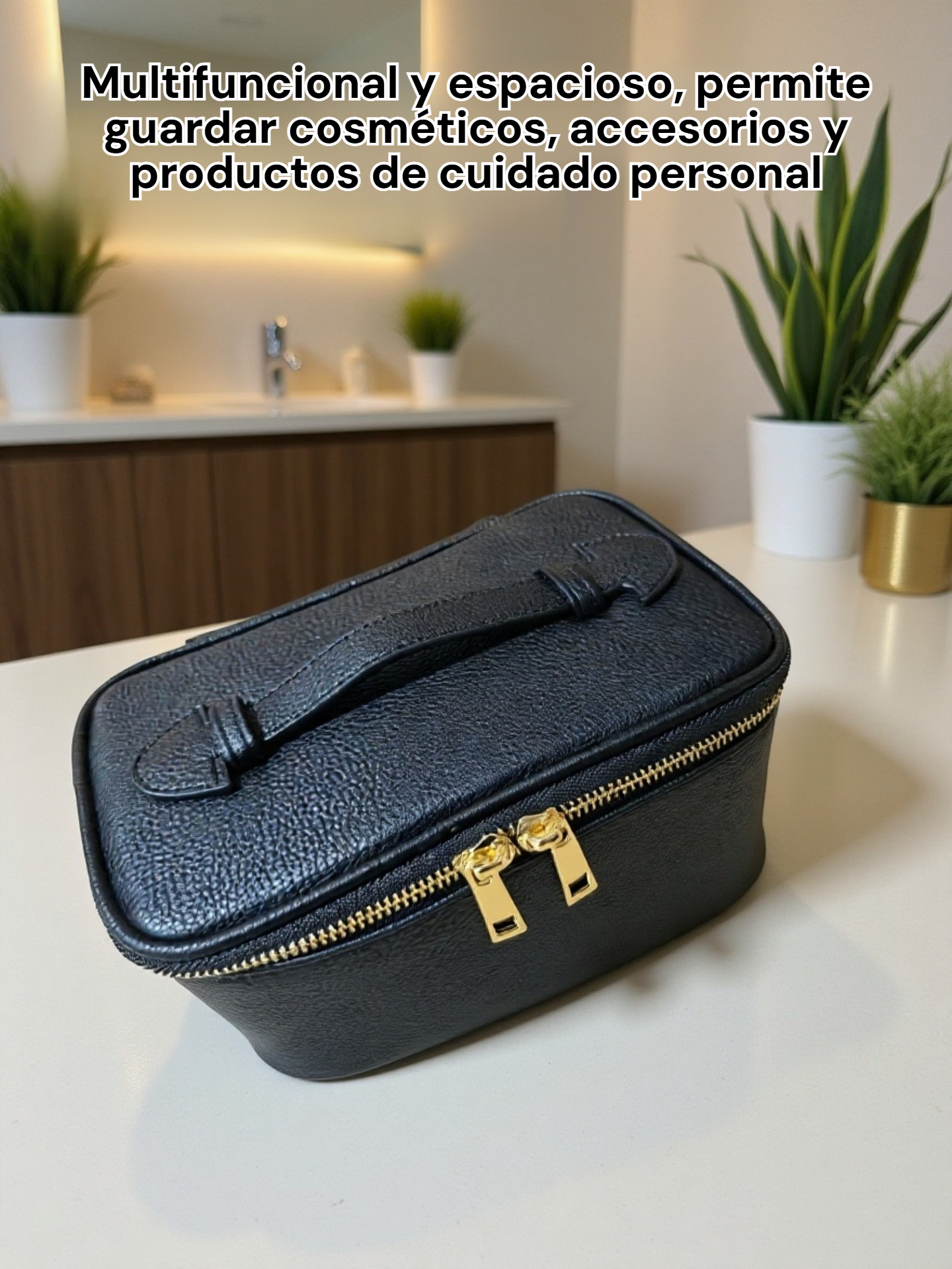 Large capacity cosmetic bag with multiple compartments