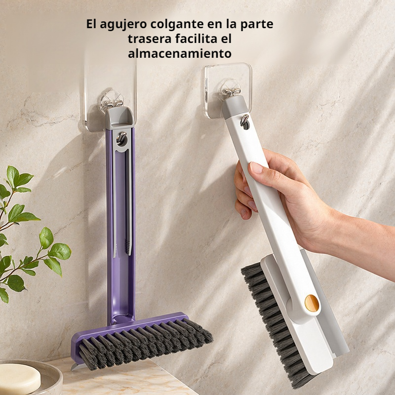 Cepillo de limpieza para ranuras de baño multifuncional