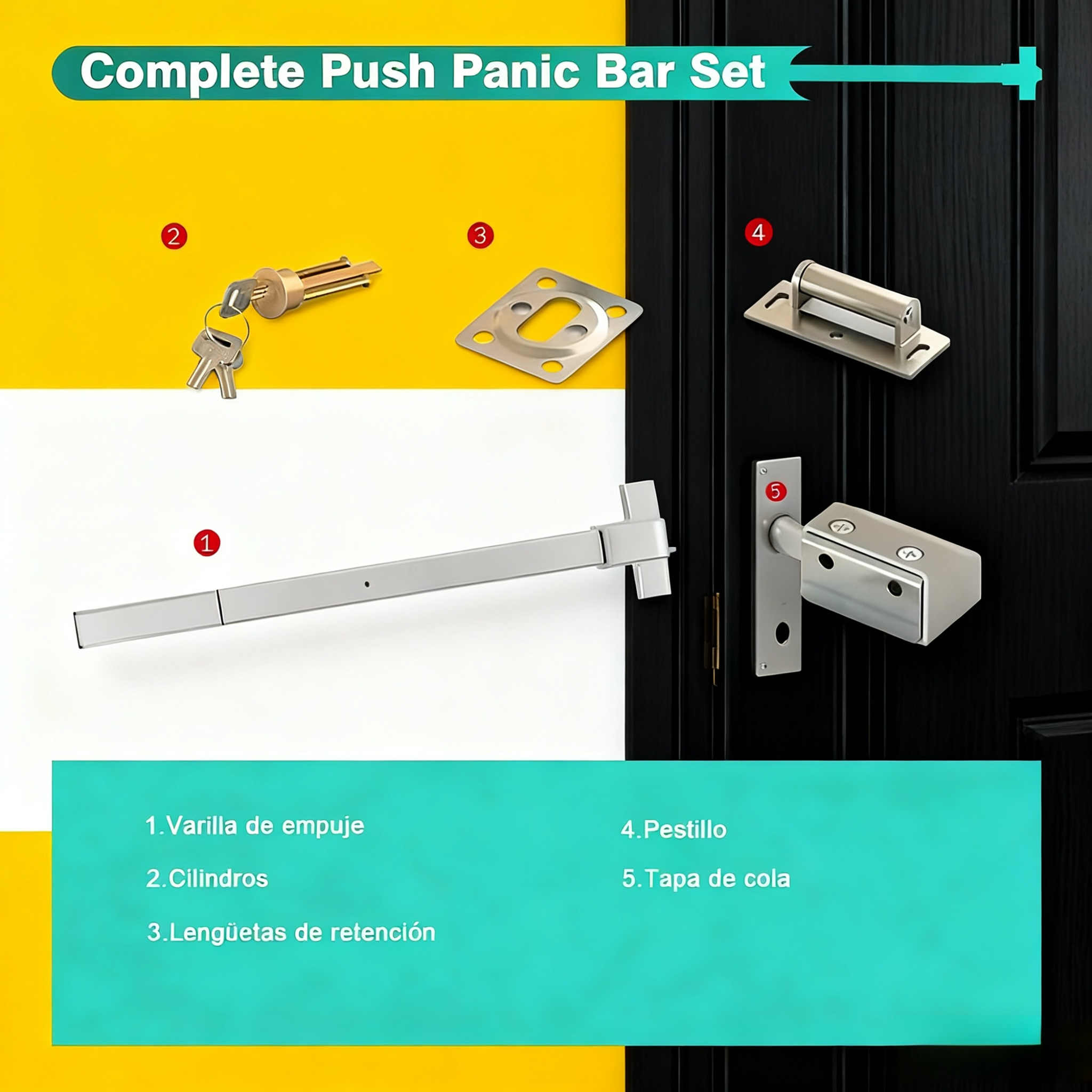 Fire exit door lock for schools and public buildings