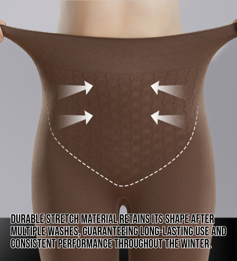 Front view of women's seamless skin friendly thermal underwear set