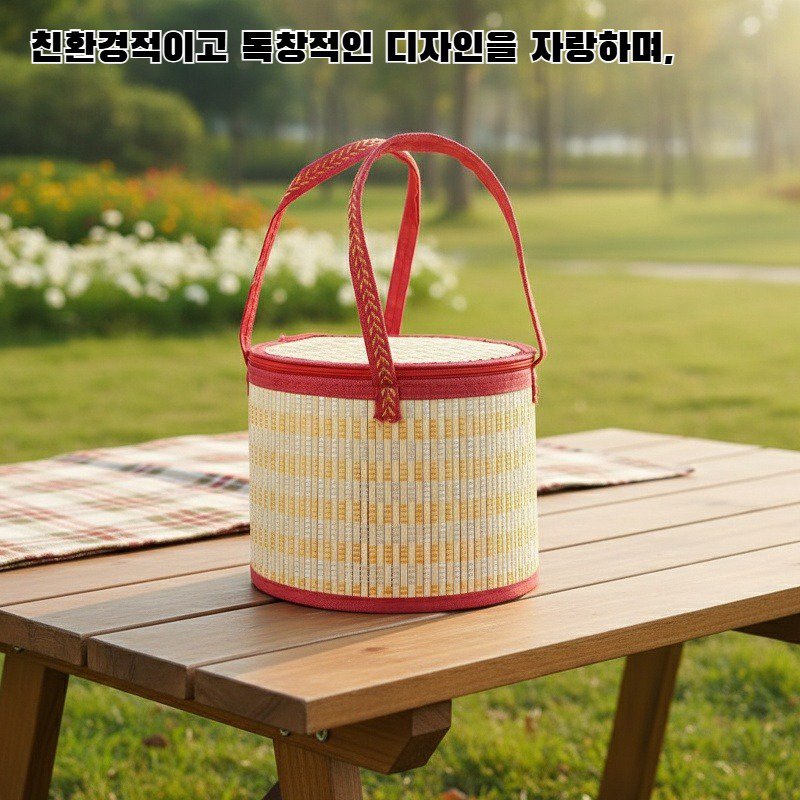 접이식 대나무 바구니 수납함