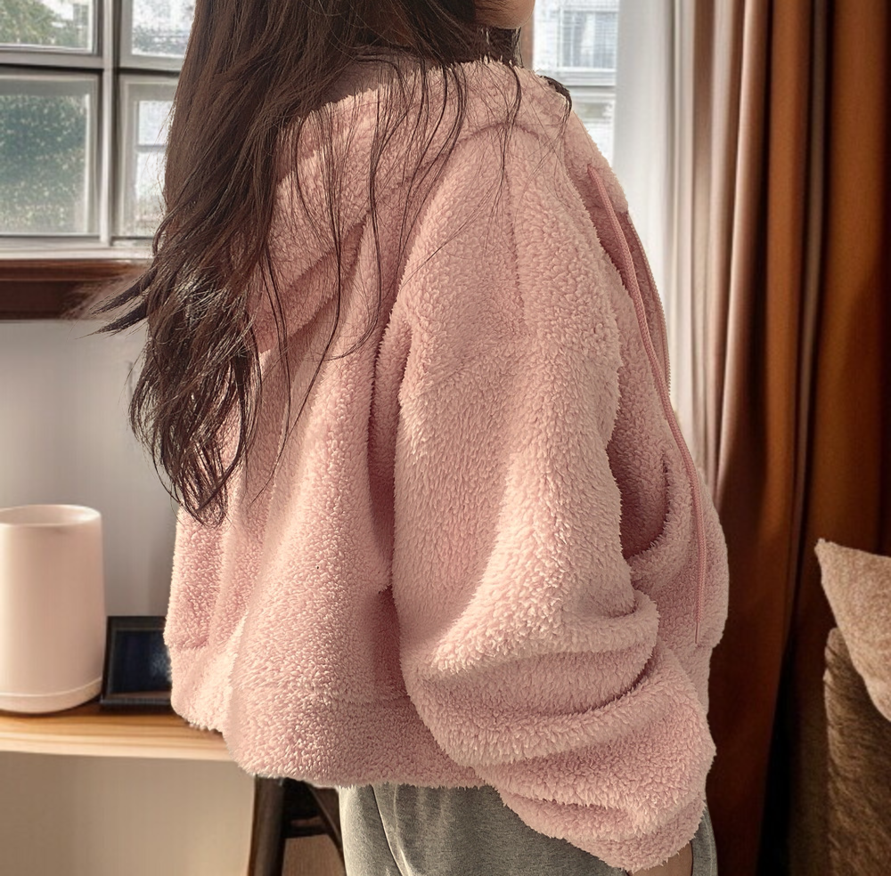 秋冬時尚羊羔絨連帽外套