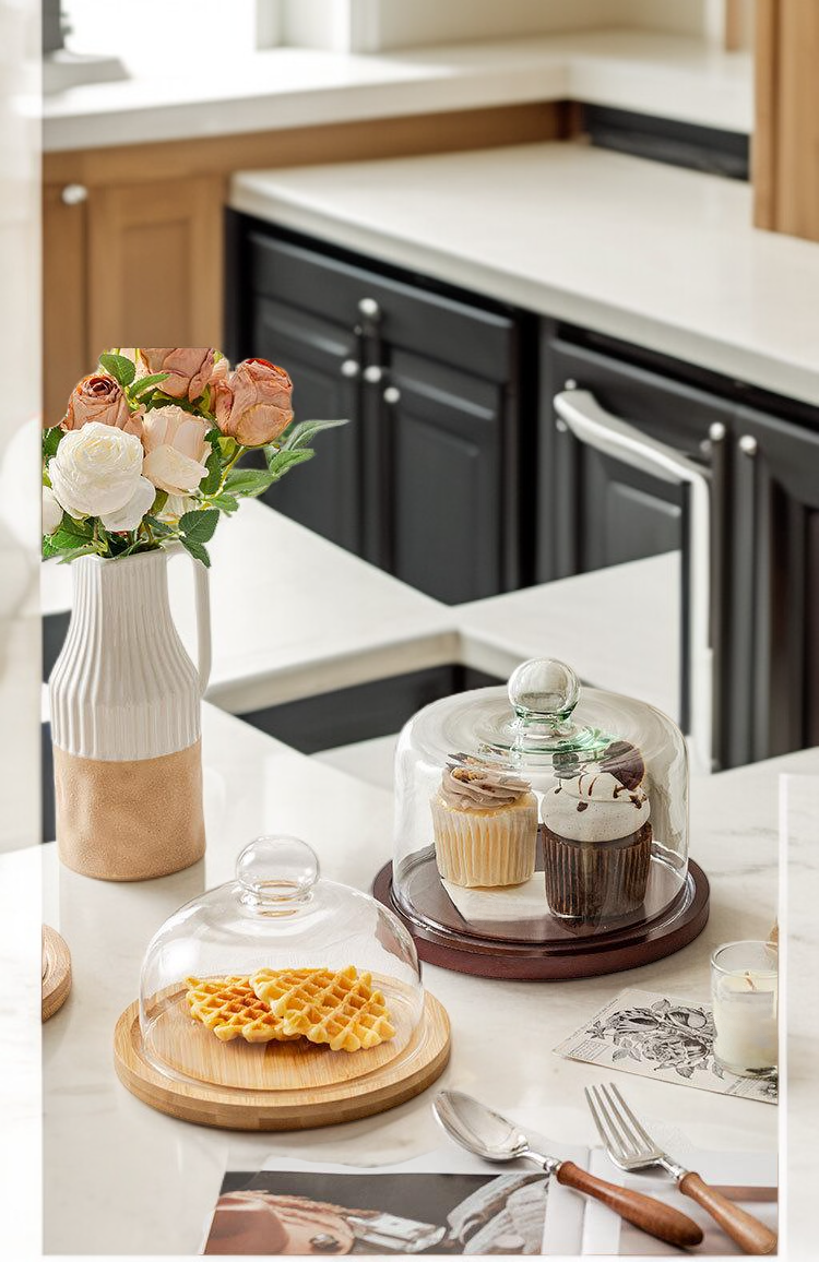 신선한 케이크 보관 유리 진열대