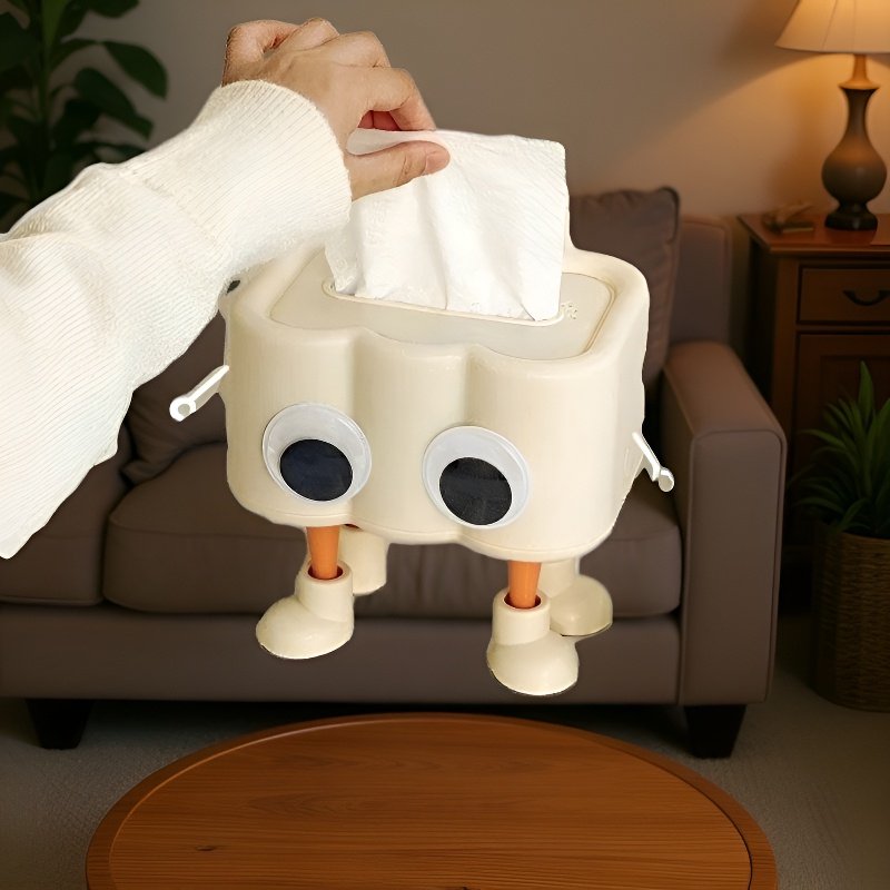 Asztali papírzsebkendő tartó közelről