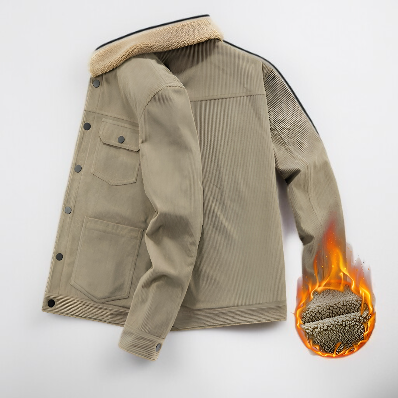 フリース裏地のメンズジャケット