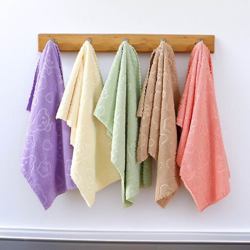 곰돌이 프린트 타월 극세사 타월