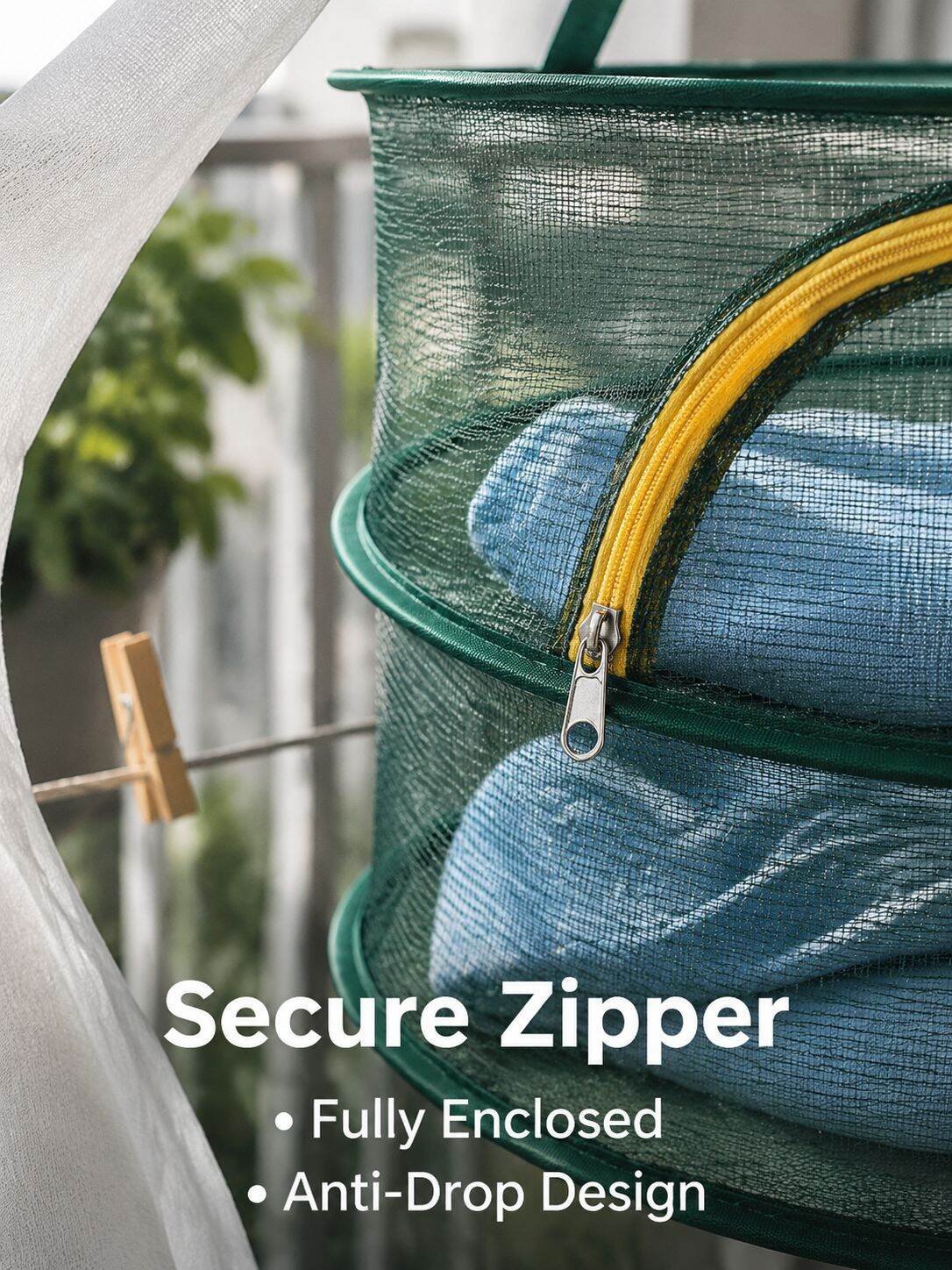 Zippered Drying Net Basket for Sweaters and Underwear