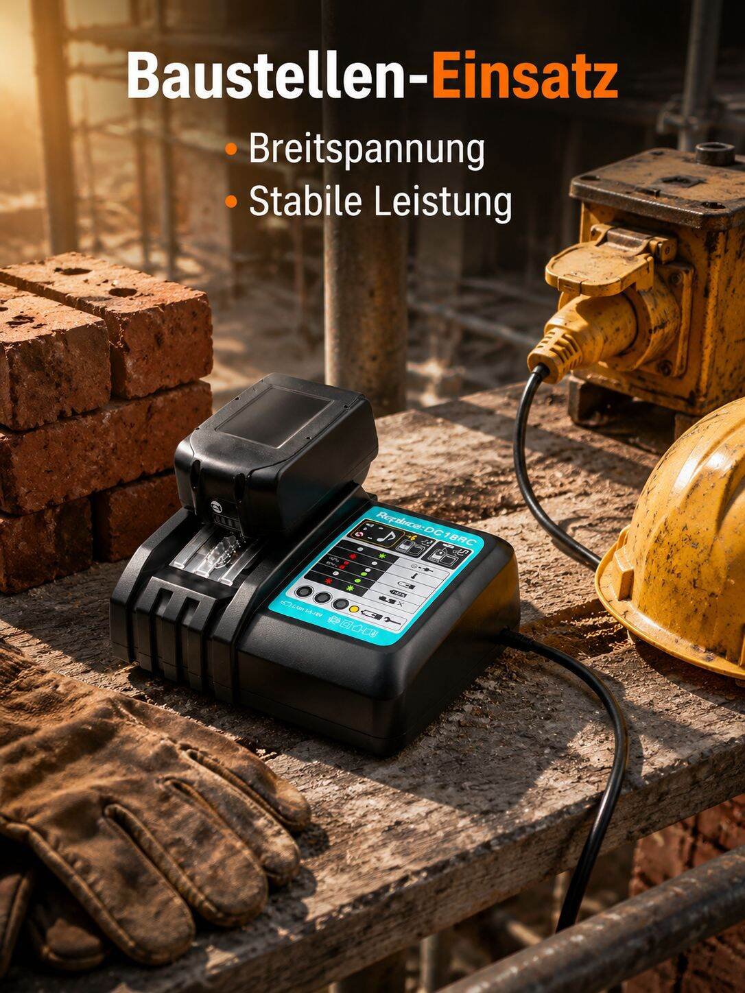 Makita 18V Ladegerät im Einsatz