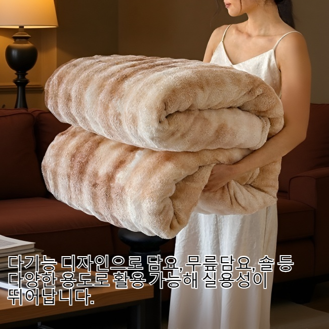 다기능 토끼털 담요