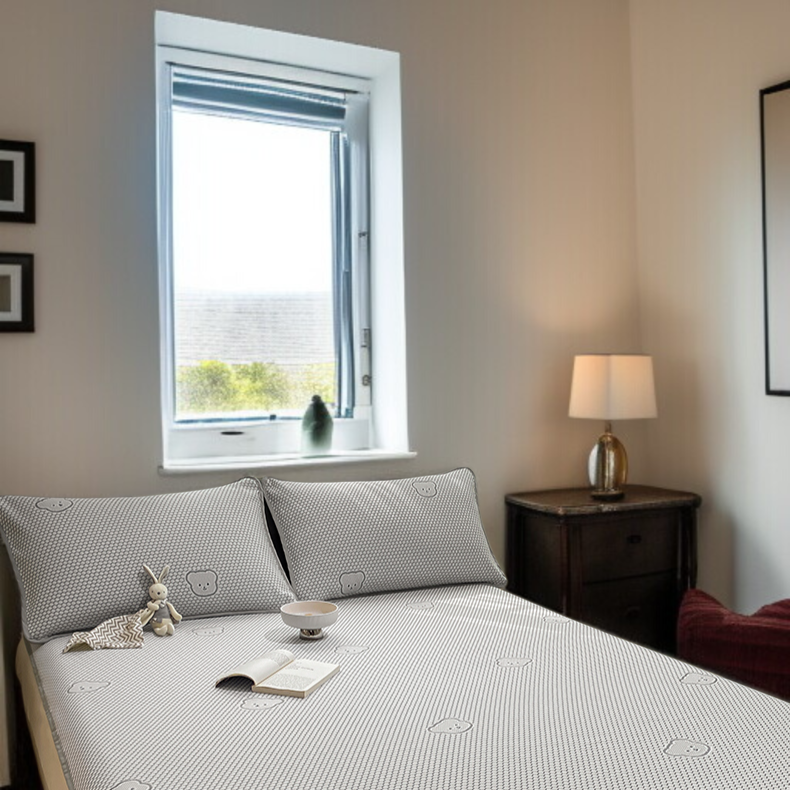 학생 기숙사 쿨링 매트 3종 세트 아이스 아이스 빈 돗자리 침대 삿갓 싱글 가공 쿨링 매트