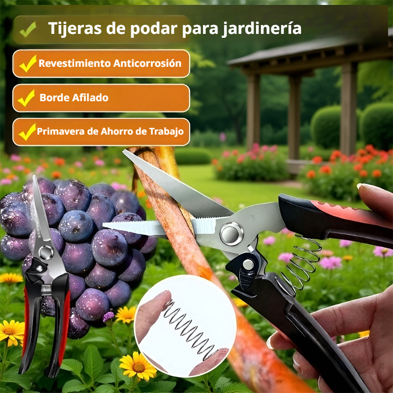 Tijeras de podar de jardinería de bajo esfuerzo