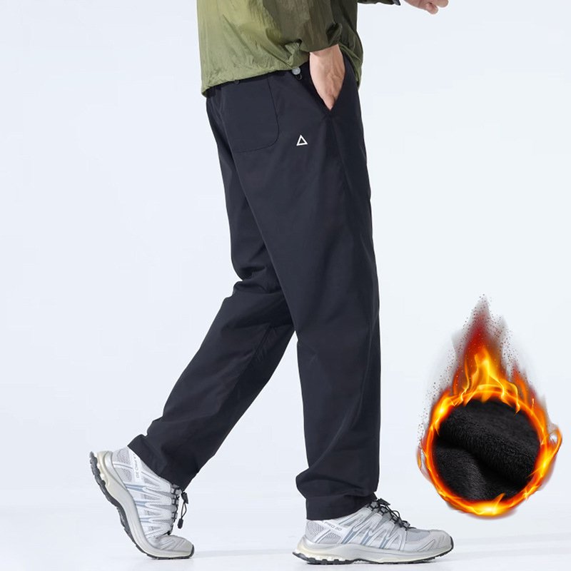 【Fleece-lined and Waterproof】Fun-fitting Triangle Label Casual Pants