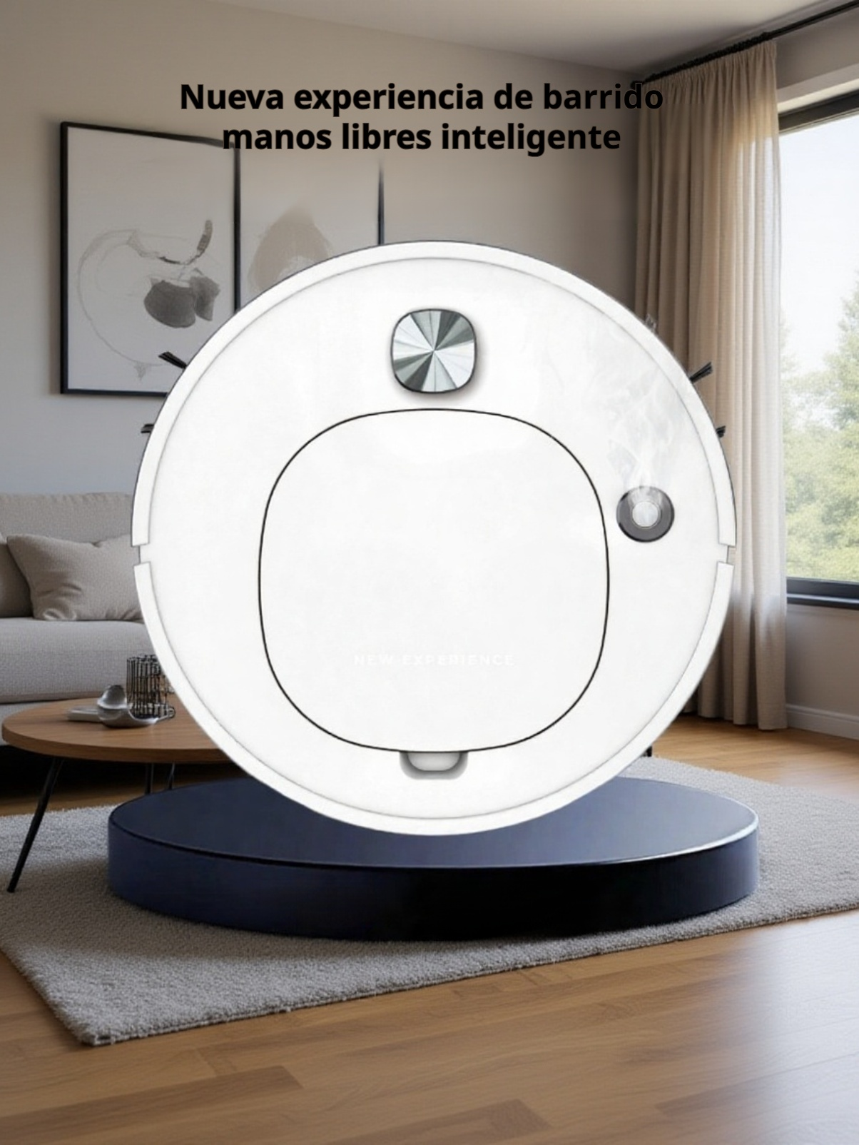 Robot de limpieza con función de humidificación en acción