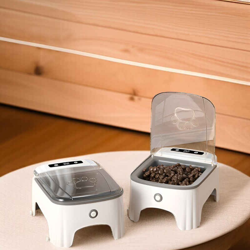 스마트 펫 센서 피더 자동 감지 방습 오픈 커버 고양이 사료 강아지 사료 피더