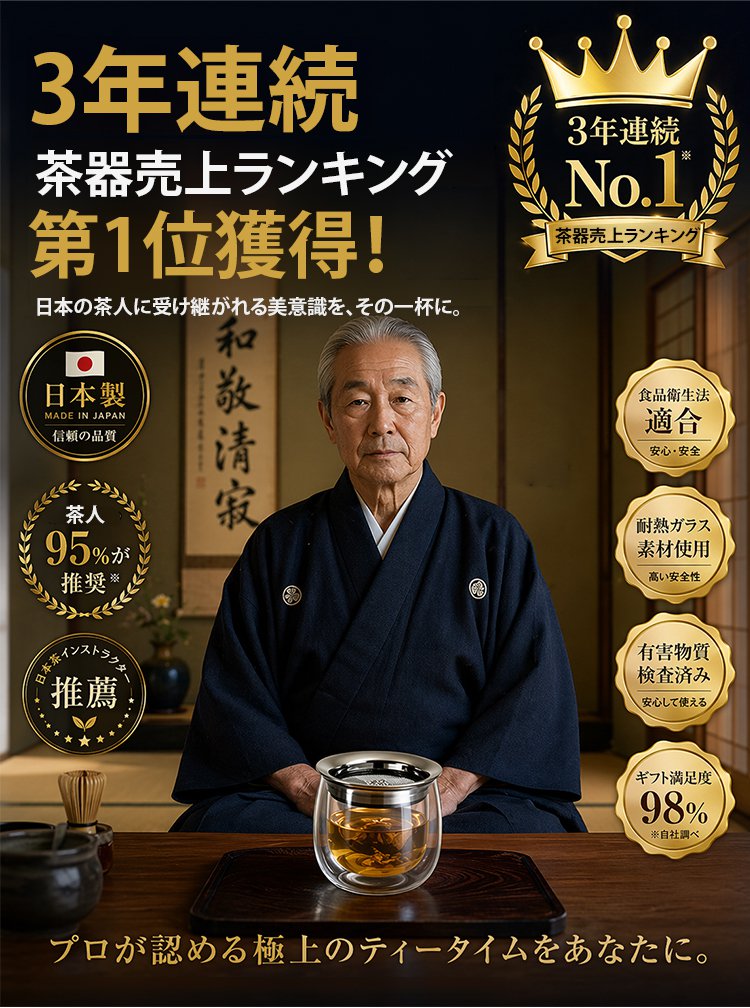 【職人仕上げ】ダブルウォール茶こし付きティーボトル - detail 1