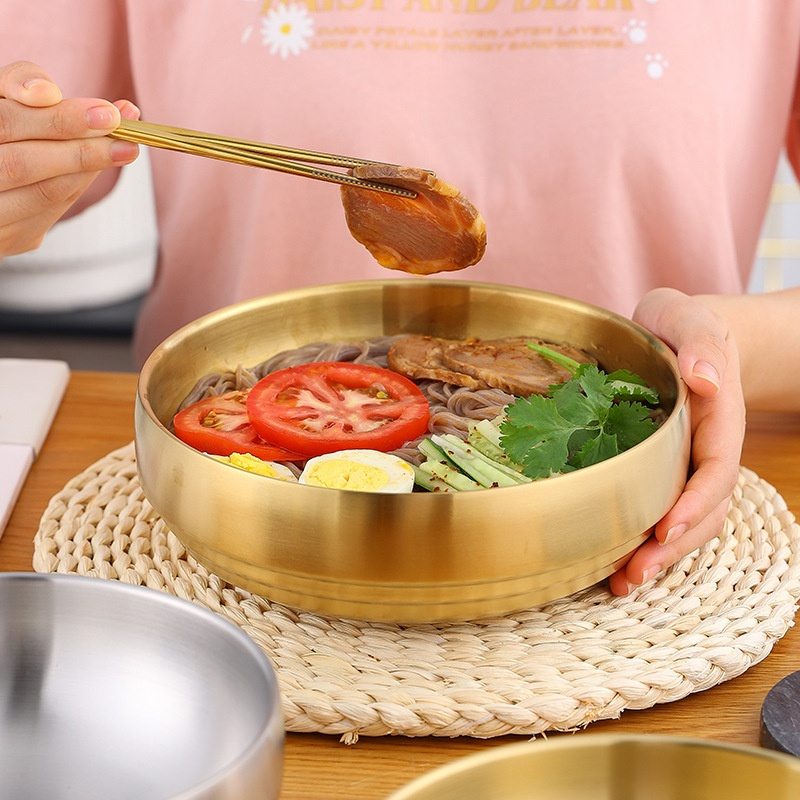 ステンレス二重冷麺ボウル
