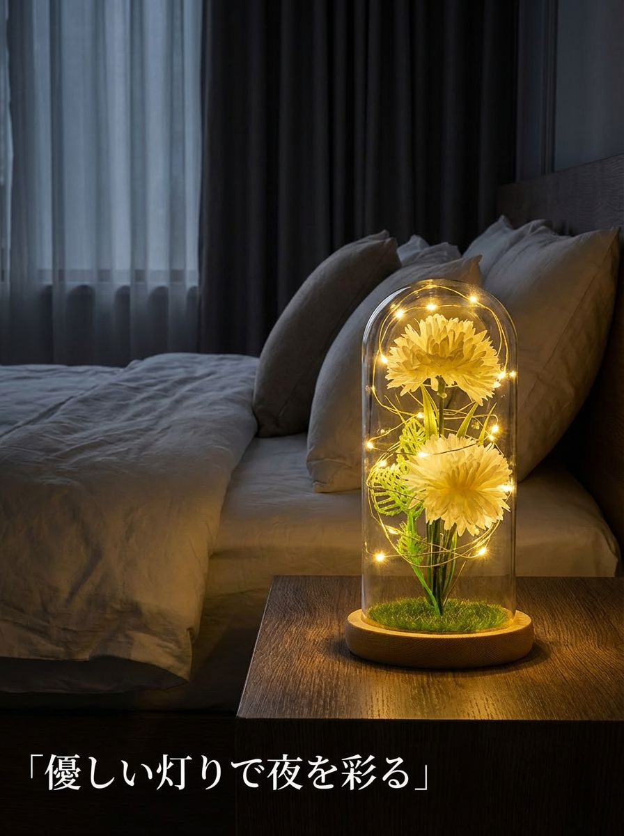 保存花とドライフラワーのガラスドーム商品イメージ