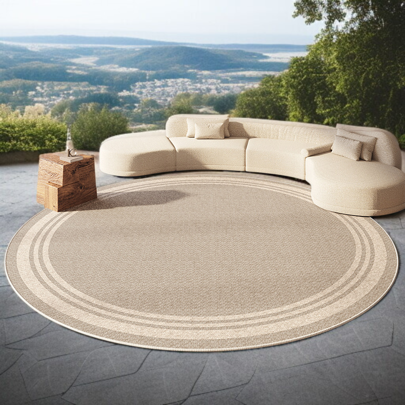 軽い高級寝室用ベッドサイドラグ 丸いループパイルソファ毛布 リビングルーム用カーペット ベッドルーム ベッドサイドラグ コーヒーテーブル カーペット