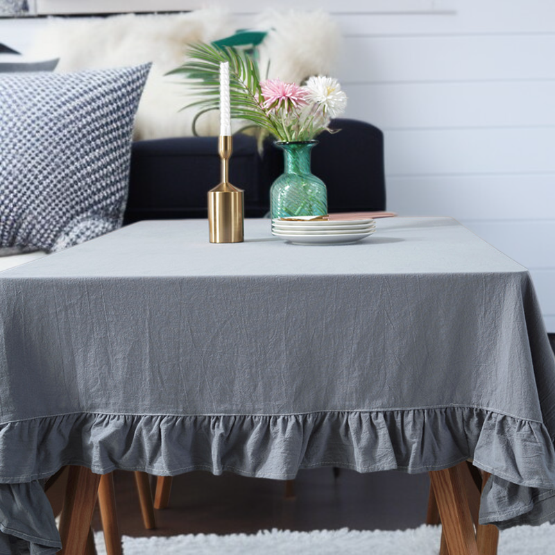 미니멀 디자인 린넨 블렌드 테이블보
