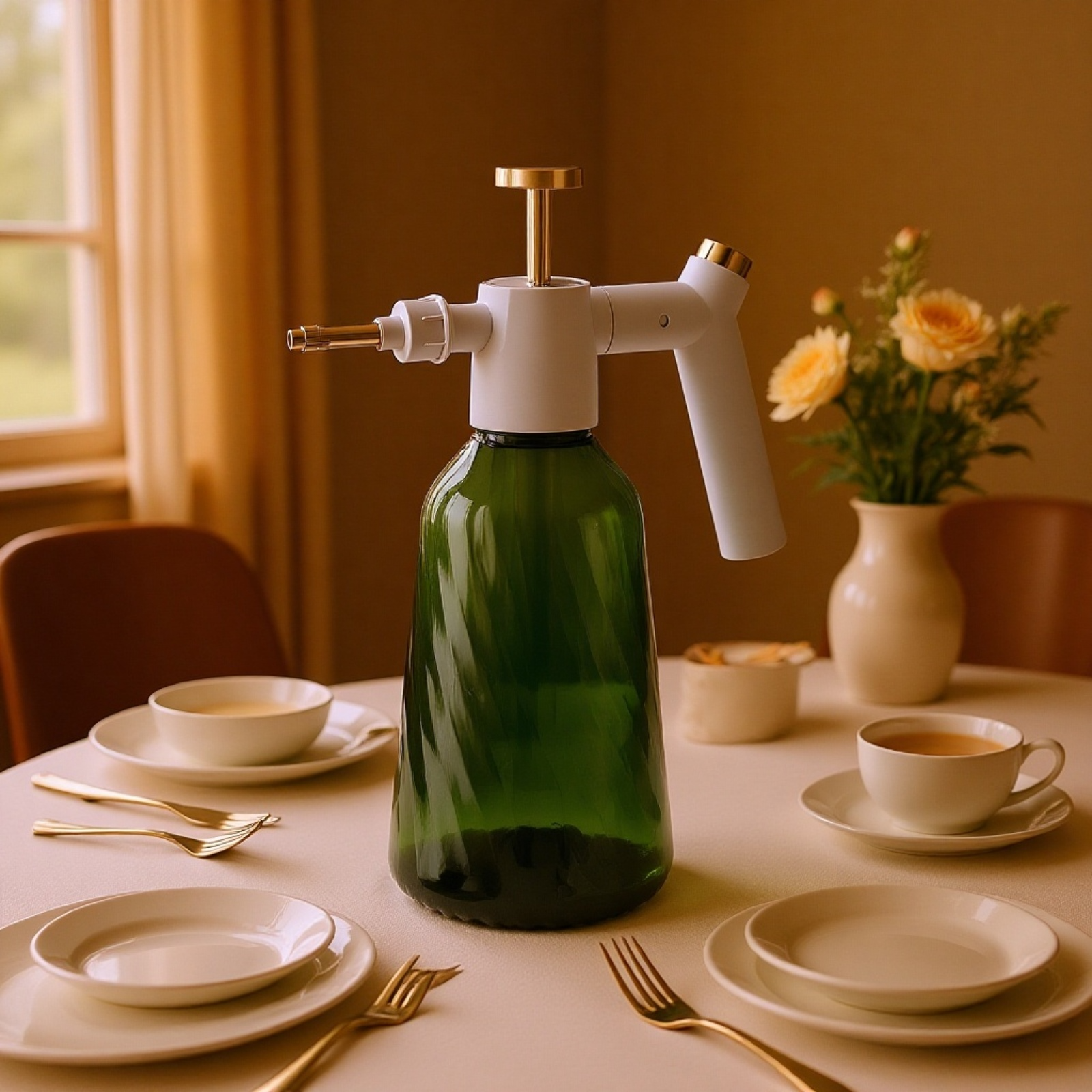 Botella pulverizadora de aire a presión para plantas y limpieza