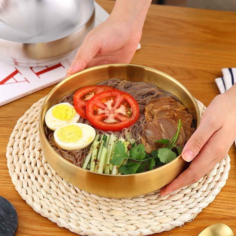 ステンレス二重冷麺ボウル