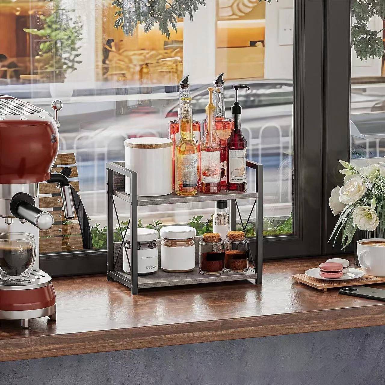 Würzregal und Kosmetik-Organizer für die Arbeitsplatte, robust und langlebig