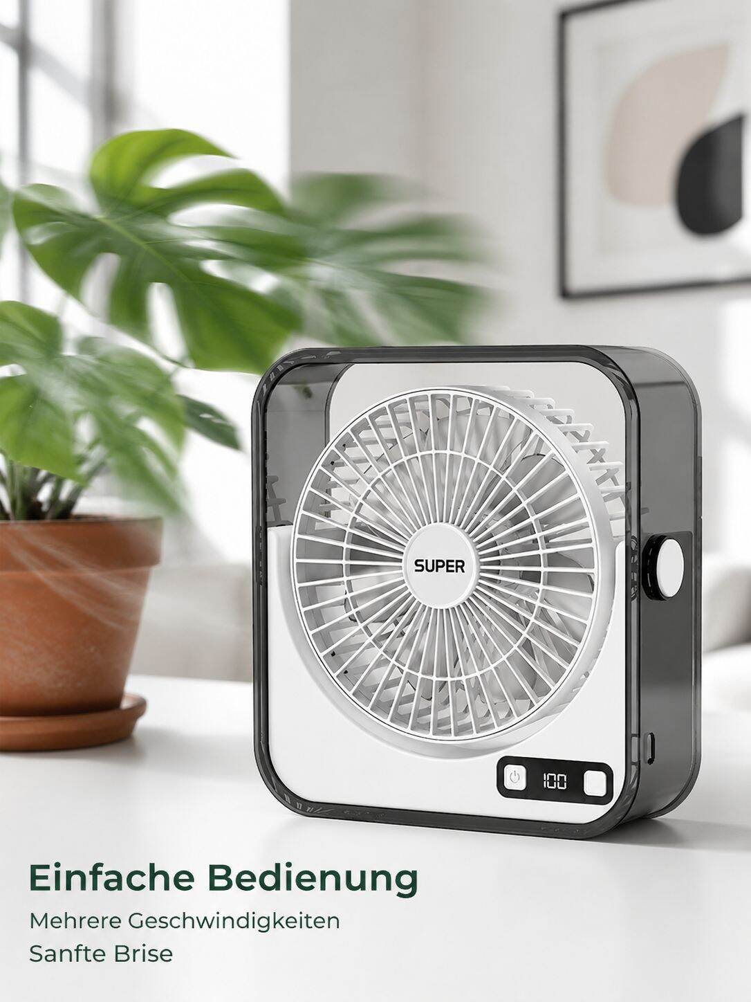 Kompakter Tisch-Luftkühlungsventilator