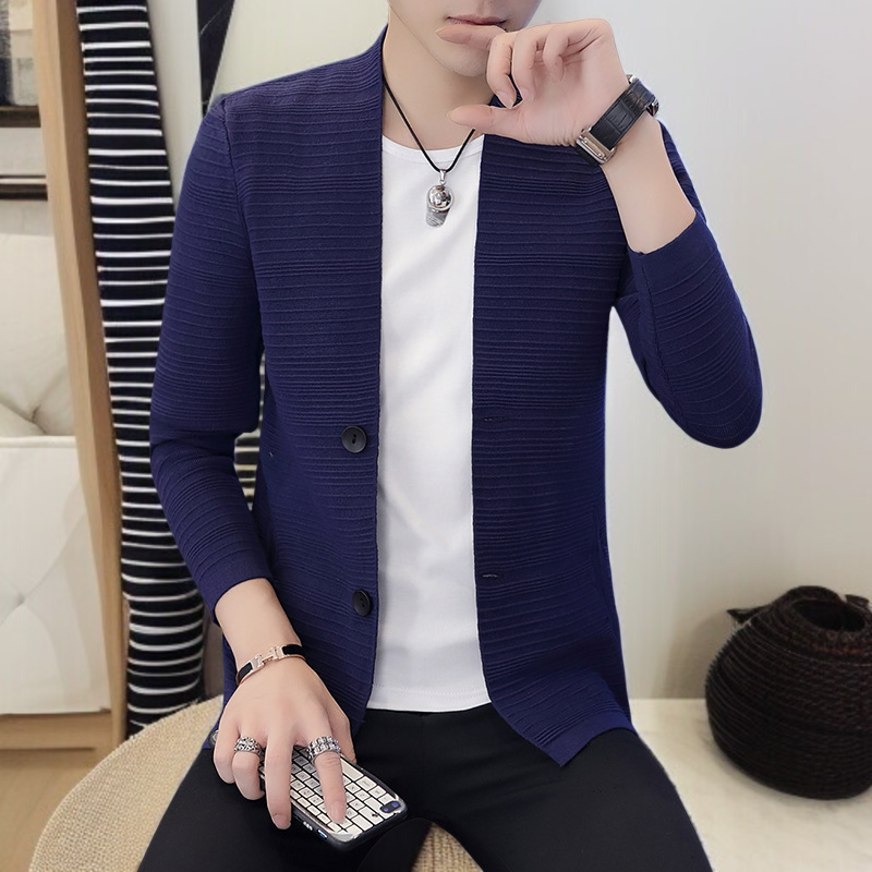남자 니트 가을 카디건 상의 스웨터 코트 남자 니트 카디건 스웨터