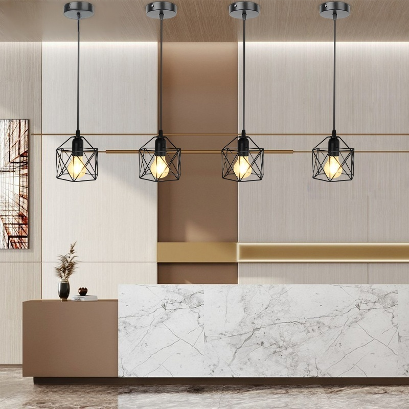 Lámpara de araña de metal retro