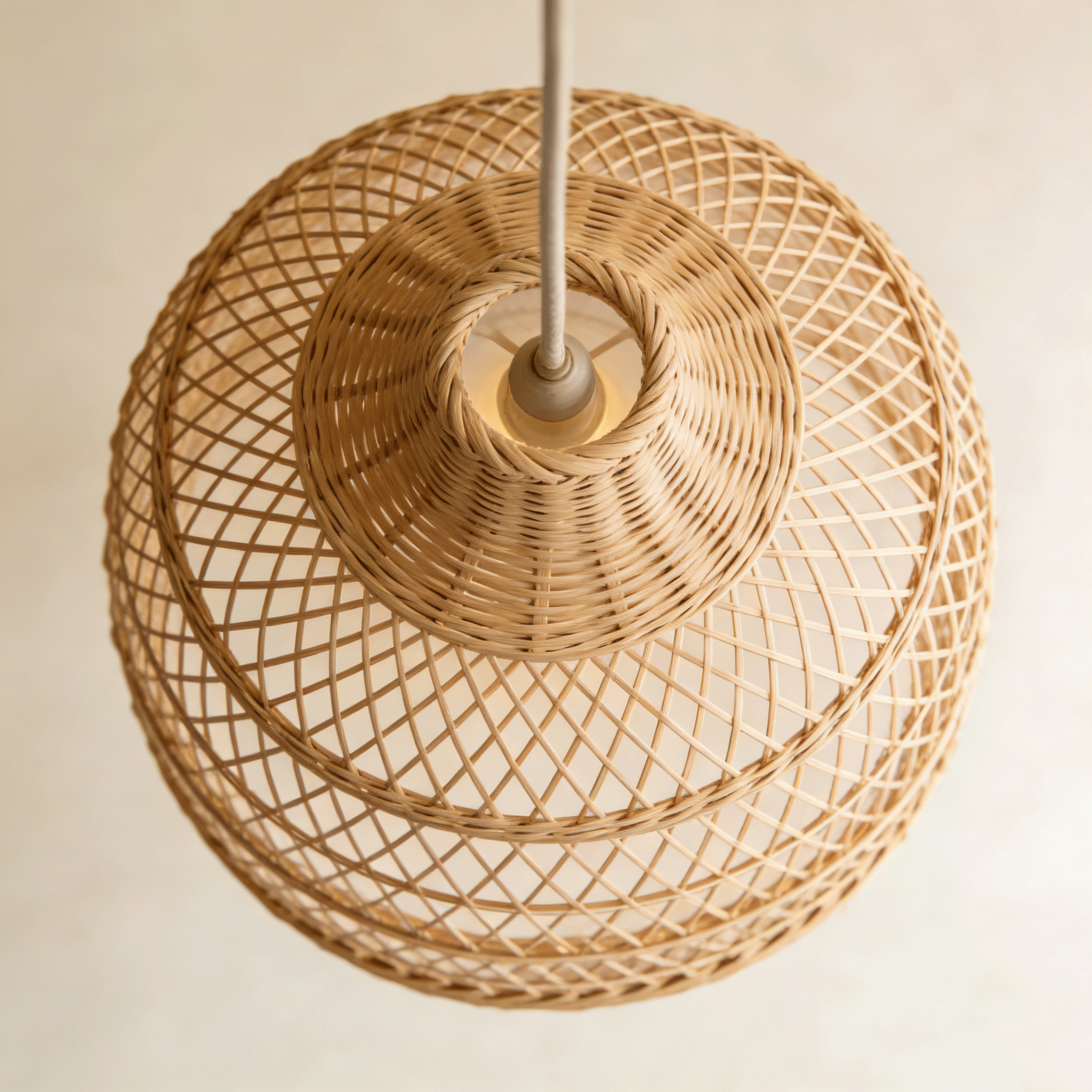 โคมไฟเพดานหวายสาน (3 ชิ้น/ชุด) 