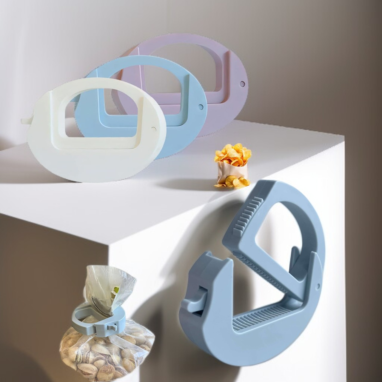 คลิปปิดผนึกอาหาร 3 ชิ้น สำหรับปิดปากถุงอาหาร