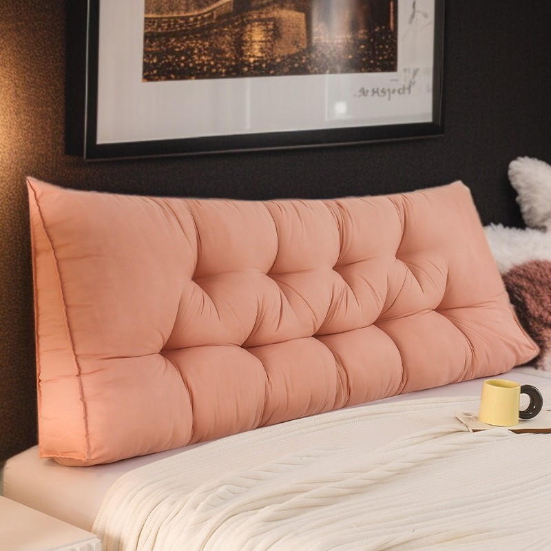 더블 침대 머리 쿠션 두꺼운 소프트백 롱 쿠션 삼각 플로팅 다다미 전용 등받이
