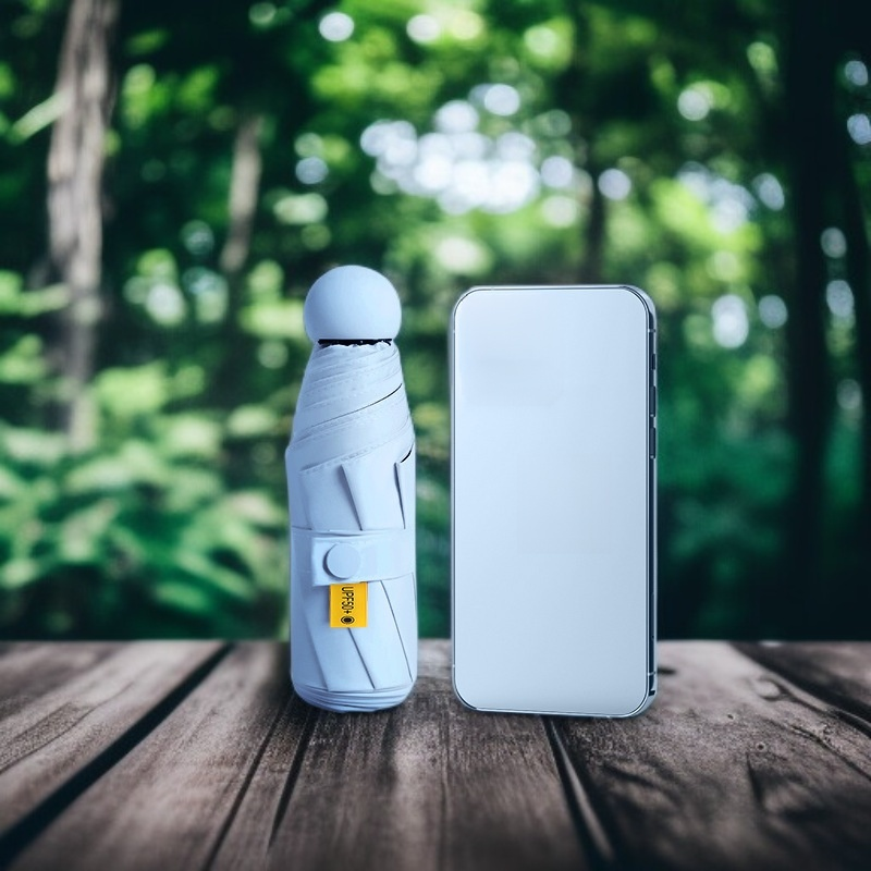 Stylish foldable umbrella in capsule design